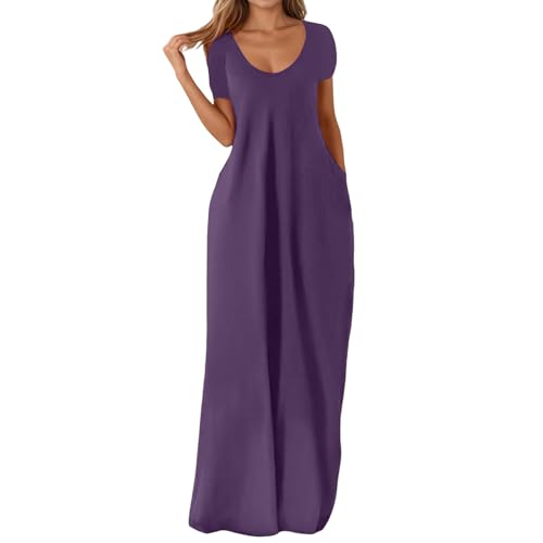 Robe longue grande taille col V pour femmes chic et décontractée