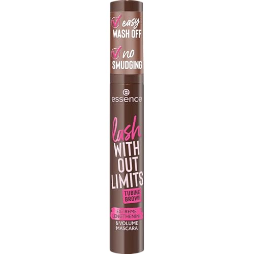 Image of essence | Lash Without Limits Brown Tubing Mascara | Extreme Length & Bold Volume | Smudge-Proof, Flake-Free Wear | Easy Removal | Vegan & Cruelty Free (05 | Brown)