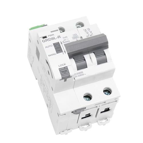 Disjoncteur réarmement automatique 2P pour rail de tableau
