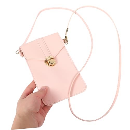 Elegant Mini Cell Phone Bag for Women Shoulder Crossbody Bag Small Phone Purse Card Slots Pink4