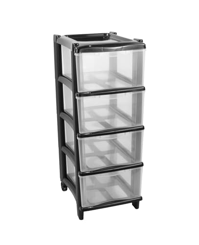 Commode 4 tiroirs Cassie noire pour en finir avec le désordre - 2