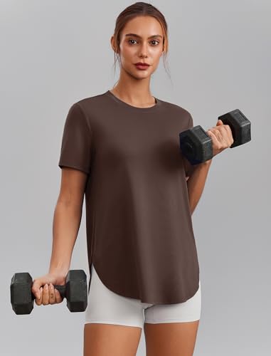 Image of PINSPARK Workout Tops for Women Short Sleeve Athletic Shirts UPF 50+ Quick Dry Running Outfits for Exercise Gym Hiking S-3XL