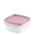 Gastromax Confezione da 5 scatole per congelatore, 0,5 l, Trasparente/Rosa, Taglia Unica, 5 unità