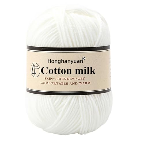 Bobialo Soft Cotton Milk Yarn for Knitting and...