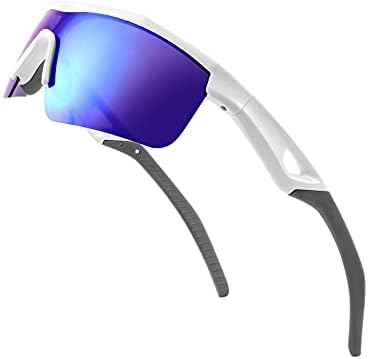 FEISEDY Kids Sports Polarized Sunglasses TR90 Flexible Frame UV Protection Cycling Cricket Sunglasses for Boys Girls Age 5-12 B2454