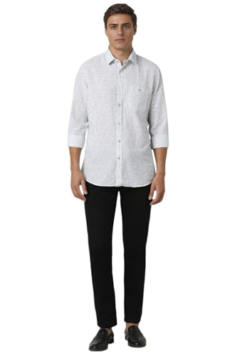 Image of Van Heusen Casual Printed Shirt for Men| Premium Cotton| Full Sleeves| Slim Fit |Breathable Fabric