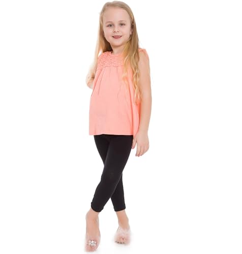 Frivolity Children Girls Full Length Plain Cotton Leggings