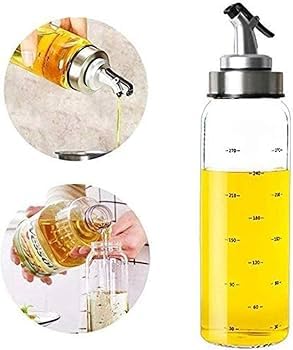 Image of Plastic Oil Dispenser Bottle 1 Litre Combo Pack of 2 | Kitchen Oil Bottle with Pour Spout, Leak Proof Oil Container, Cooking Oil Storage Bottle
