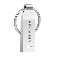 Locpof Clé USB 512 GO Cle USB Métal Imperméable Clef Cles USB Grande Capacité Mémoire Stick pour PC/Ordinateur/Laptop