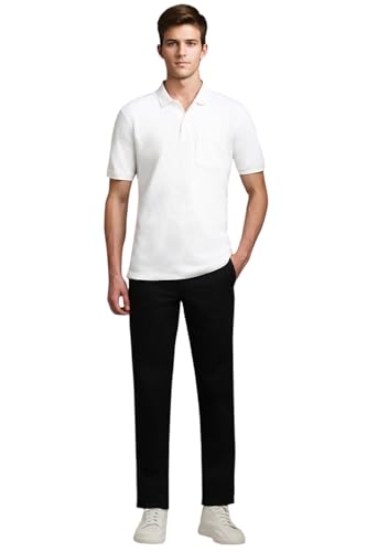 Image of Louis Philippe Men's Slim Fit Mid Rise Pants