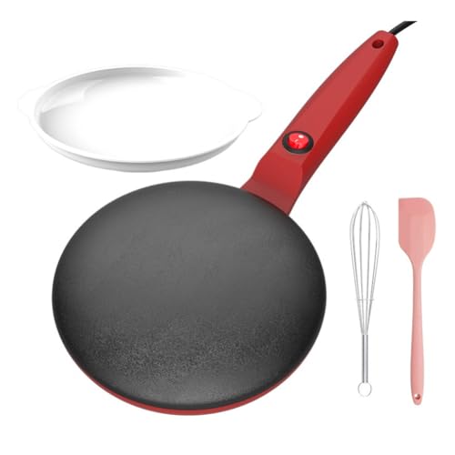 Akfldms Máquina para Hacer Panqueques Antiadherente para el Hogar, para Desayuno, Pizza, Pan, Molde para Panqueques, Sartén para de Chinos, UE