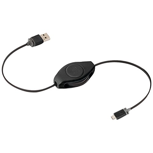 RETRAK ETPRM5ReTrak Premier Retractable Micro USB Charge & Sync Cable - Black