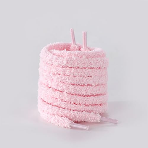 2 Pairs Flat Fuzzy Shoe Laces Pink Fluffy Shoelaces Cute Sneaker Shoelaces Thick Fashion Shoe Laces Casual Shoes Strings2