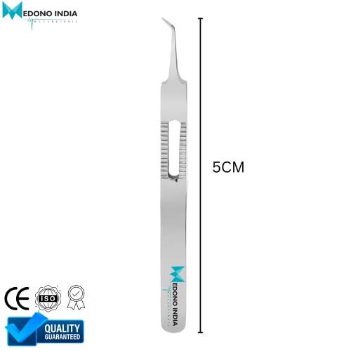 Image of Hair Transplant (Angled) Fue Implanting Forceps 5 inchInch Fine Tip Comfort Long Soft Grip Antirust Stainless Steel