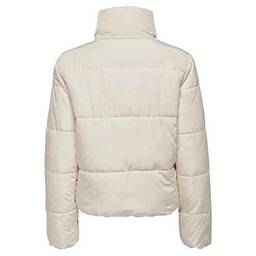 JDY Damen Jdynewerica Short Padded Jacket OTW Noos Steppjacke, Moonbeam/Detail:Silver Zipper, S EU