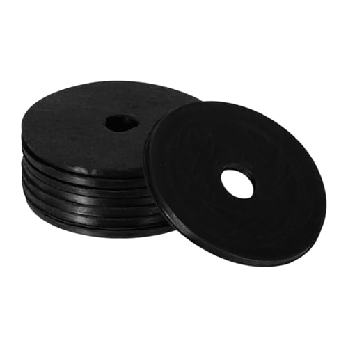 uxcell 8pcs Rubber Spacers, 1-1/4'' OD x 1/4'' ID x 1/16'' Thickness, Round Anti Vibration Spacer Bushings, Black Flat Rubber Washers, Vibration Damping Pads for Home and Car Accessories