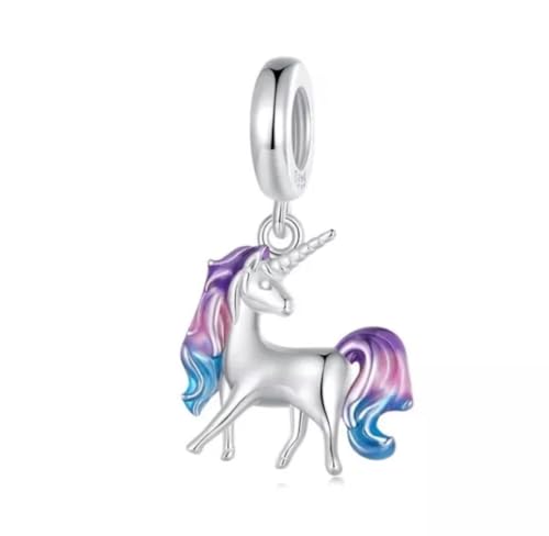 Abalorio unicornio de plata para personalizar tu pulsera en eventos y diario