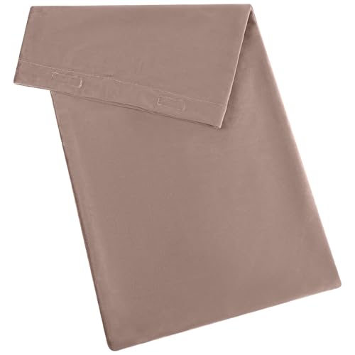 Housse de rechange pour oreiller chauffant en coton flanelle marron de 30,5 x 61 cm