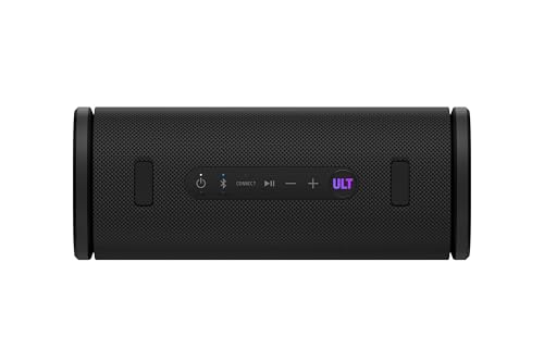 Sony ULT Field 5 - Enceinte Portable Bluetooth puissante, Batterie 25 Heures, 2 Modes ULT Power Sound, IP67, étanche à l'eau et à la poussière, éclairage à 360°, bandoulière Amovible, compacte - Noir