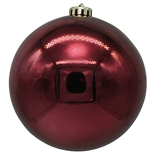 Annastore Weihnachtskugeln groß aus Kunststoff(Ø 20 cm, Bordeaux glänzend)