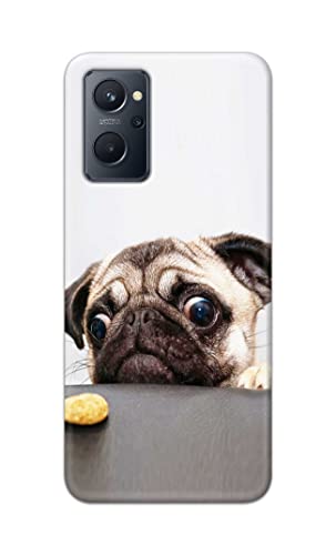 Image of PRINTFIDAA� Printed Hard Back Cover Case for Realme 9i 4G Back Cover (Pug Dog) -2808