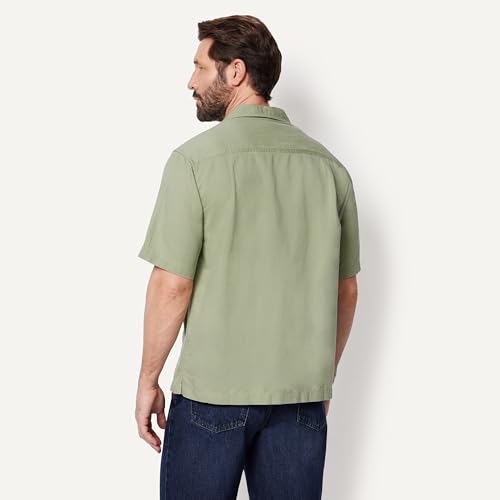 Chemise en lin mélangé à manches courtes Amazon Essentials décontractée pour homme
