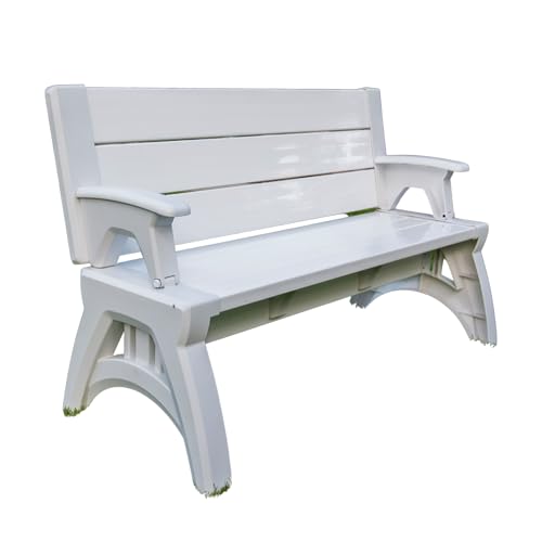 Convert-a-Bench 2-in-1 Outdoor Bench & Picnic Table - Foldable, Weather-Resistant