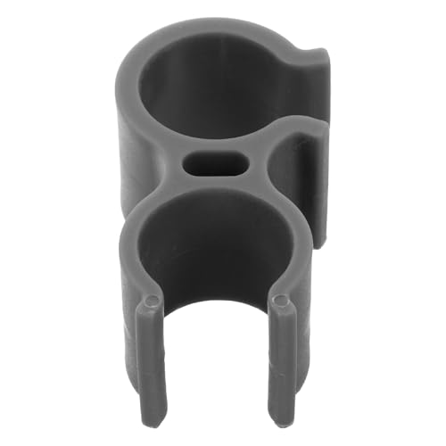 COOLHIYA Soporte para Cabezal y Manguera de Ducha Hebilla de Fijación, Accesorio de Plástico Gris para Silla de Baño y Taburete, Ayuda para Personas Mayores en Baño y Transferencia