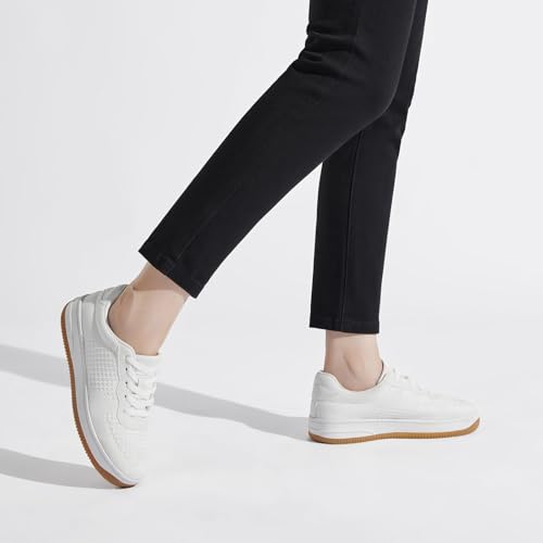 Heez Womens Fashion Sneakers, Lace Up Platform Sneakers, Lightweight Breathable Tennis Shoes thumb #5