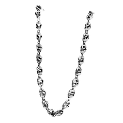 Collier motard acier inoxydable lourd chaîne gothique robuste de 70 cm - 4