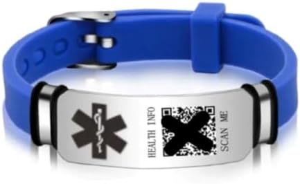 Pulseira Identificação Qr Code Idoso Criança Esporte Médica Cor:A...