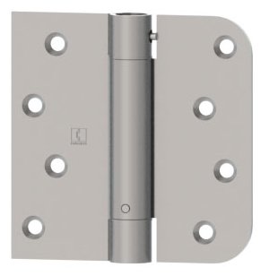 Hager 1754426D 4" x 4" Square by 5/8" Radius Corner Steel Full Mortise Residential Spring Hinge Satin Chrome Finish