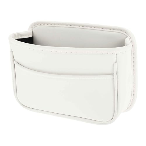 Bote de basura para coche portátil organizador de residuos colgante blanco 2