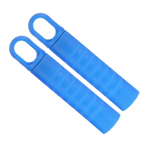 Vaguelly 2 Piezas Mango De Trapeador Polvo Manejar Llave Trapeador a Vapor Pararse Y Tapa del Extremo del Mango De La Escoba Fin Mango De Reemplazo De Palo De Escoba Mop El Plastico Blue