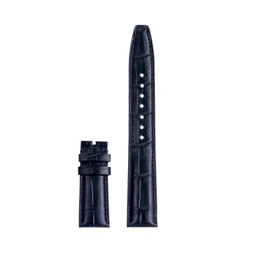 TROGPYXG Correa de muñeca Compatible con correa de reloj IWC portugués 7 Portofino correa de reloj de piel de cocodrilo for hombre 20mm 21mm 22mm hebilla de Metal(Blue No buckle,22mm)