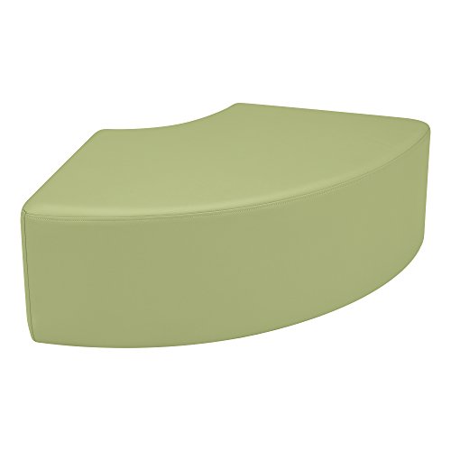 Image of Sprogs 12 inch H Structured Quarter Round Stool -Flexible Modular Collaborative Soft Seating for Office, Home, Lounge and School Classrooms with Durable Frame -Fern Green