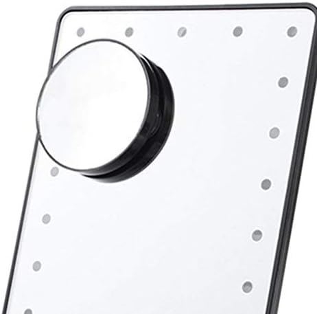 LED Touch Sn 22 Light Makeup Mirror Desktop Make up 10X Magnifying Beauty Vanity Mirror Lighting Detachable/Storage Base (Color : C)