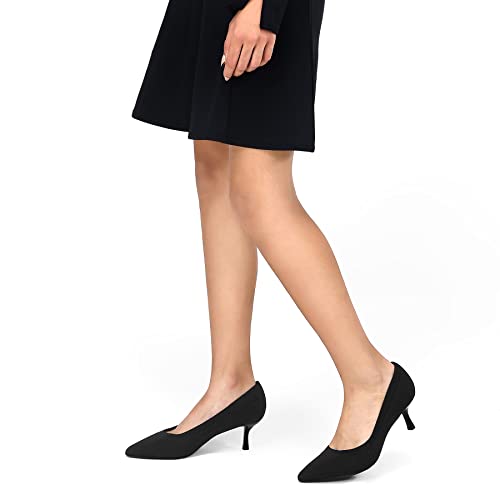 Mysoft Women's Pumps 2Inch Kitten Heel Pointed Toe Low Heel Dress Shoes A12-22X-Wlpu0805-6M #TOP5