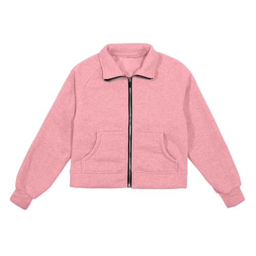 Sweat-shirt fille col montant zippé pour remplacer les pulls qui grattent