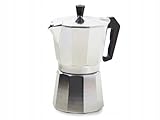 Seguro y cómodo de usar Ormus Caffee Maker, cafetera, criador de café, 6 tazas de 300 ml, el sabor del verdadero café expreso italiano, plata