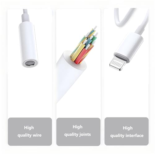 Image of [Apple MFi Certified] 2 Pack Lightning to 3.5mm Aux Audio Adapter, Headphone Jack Converter Dongle for iPhone 14 /13 /12 /X /XR & iPad (Supports All iOS Systems)