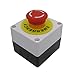 Taiss / 22mm 2 NC Red Sign Mushroom Emergency Stop Push Button Switch Station 10A 440V Stop Switch Box (Warranty 3 Years) LA38A-02ZS-BOX