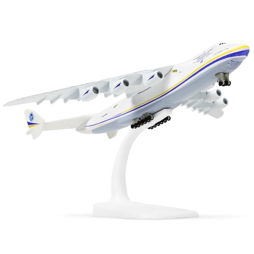 Antonov AN-225 Mriya 1/400 Diecast Model Kit - Military Transport Airplane with Stand (Ukrainian Livery) for Collectors or Gifts