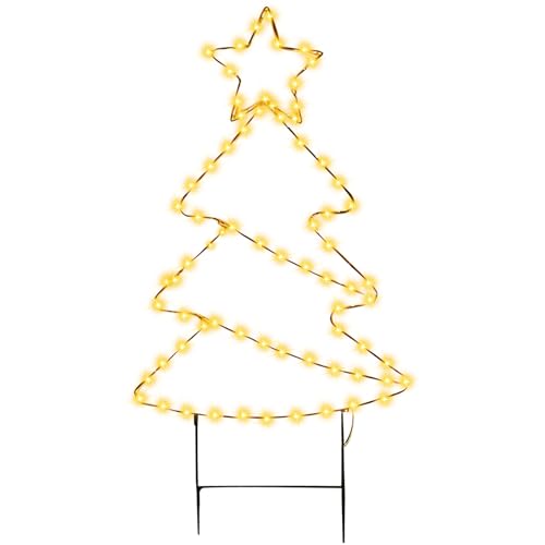 Hekasvm Weihnachtsdeko Outdoor mit 2 Beleuchteten Rentieren &...