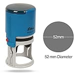 Shiny Self Inking Rubber Stamp Custom Round Logo Stamper Personalized 52 mm