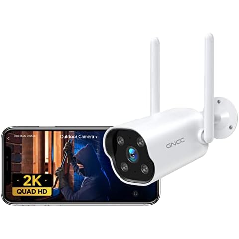 GNCC Cámara Vigilancia WiFi Exterior 2K con Visión Nocturna y Detección de Movimiento Cover