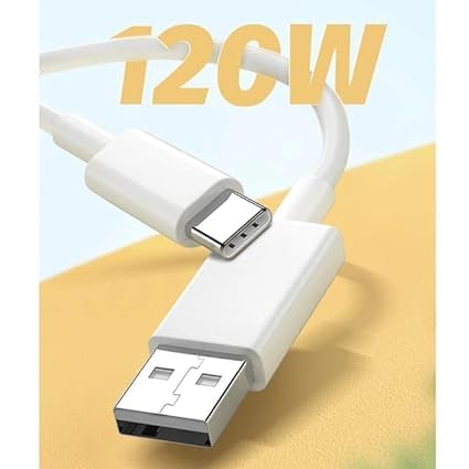 Image of Original 120 Watt Flash Charging USB to C Cable Compatible with vivo X90, X90 Pro, X80, X80 Pro, X70, X70 Pro, X60, X60 Pro, iqoo Neo 6, Neo 7, Neo 7 Pro (120W Cable) (fast140)