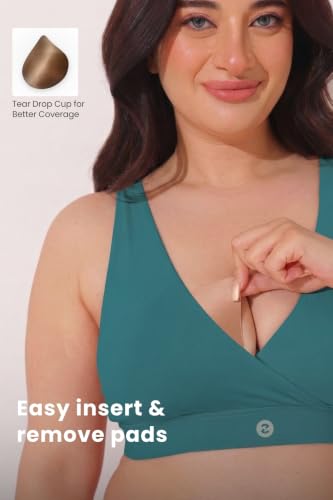 Image of ZELENA Maternity Padded Bra | Removable Cups, Broad Waistband | Soft Stretchable Modal Fabric | Easy Pull Nursing Bra for Pregnancy and Breastfeeding