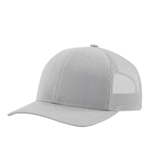 Image of TZ Promise Men Women Plain Cotton Trucker Cap with Breathable Mesh Back, Snapback Baseball Hats