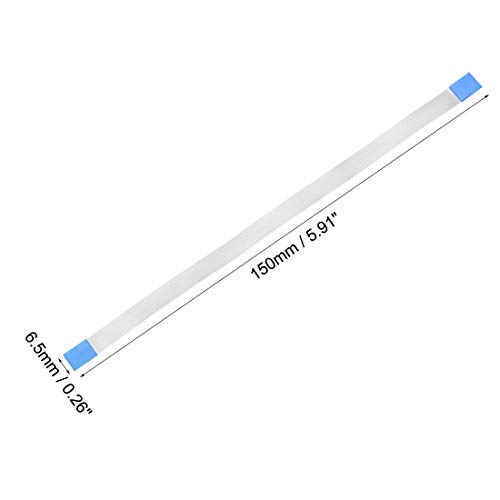 uxcell Flexible Flat Cable, 12 Pins 0.5mm Pitch 150mm FPC FFC Flexible Ribbon Cable for LCD TV DVD Player Laptop 5Pcs (A Type)